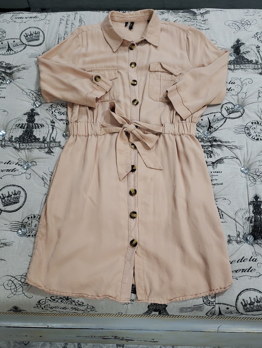 🇨🇦  Vero Moda Button-Up 3/4 Sleeves Shirt Dress - Picture 2 of 16